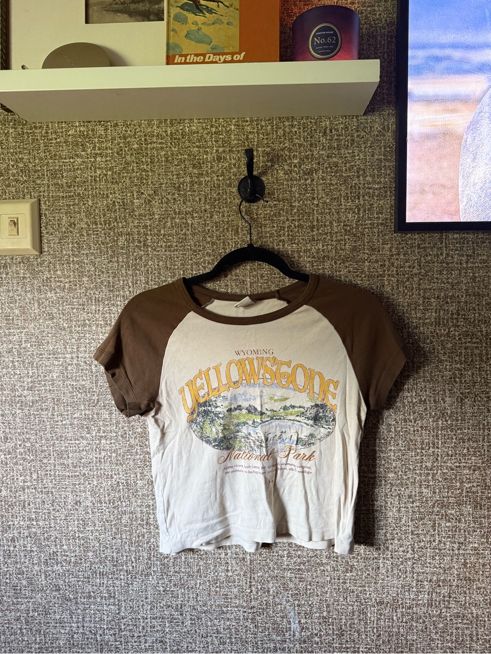 Urban Outfitters Brown-Rim Cream Yellowstone Graphic Tee